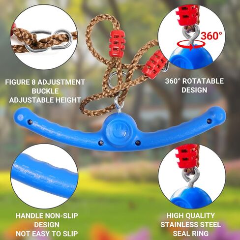 Ninja Warrior Obstacle Course for Kids Outside-Ninja Slackline 52ft with 11 Durable Obstacles-Climbing Net,Wheel, Warrior Gymnastics & Monkey Bars,Slack Lines for Backyard for Kids. in Kuwait