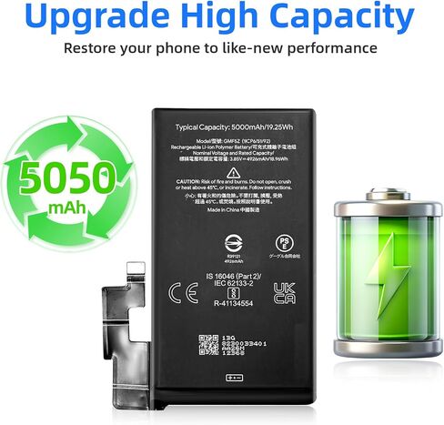 SHENMZ Pixel 8 pro Battery, 5050mAh High Capacity New 0 Cycle Replacement Battery for HTC Google Pixel 8 Pro Model GUKD8 GC3VE PN:Google G949-00704-01 with Repair Tool Kits in Saudi Arabia