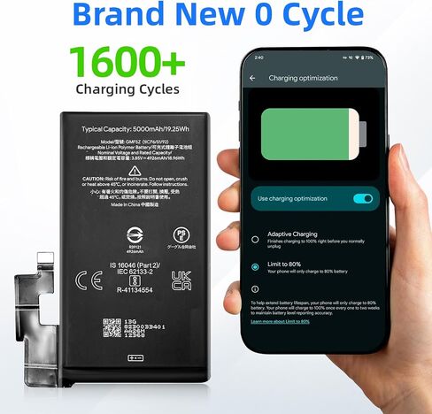 SHENMZ Pixel 8 pro Battery, 5050mAh High Capacity New 0 Cycle Replacement Battery for HTC Google Pixel 8 Pro Model GUKD8 GC3VE PN:Google G949-00704-01 with Repair Tool Kits in Saudi Arabia