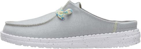 HEYDUDE Wendy Slip Friendship Lace Grey Size 8, Womens Shoes, Slip-on Mules, Comfortable & Light-Weight in Saudi Arabia