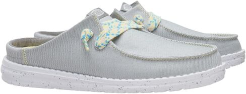 HEYDUDE Wendy Slip Friendship Lace Grey Size 8, Womens Shoes, Slip-on Mules, Comfortable & Light-Weight in Saudi Arabia