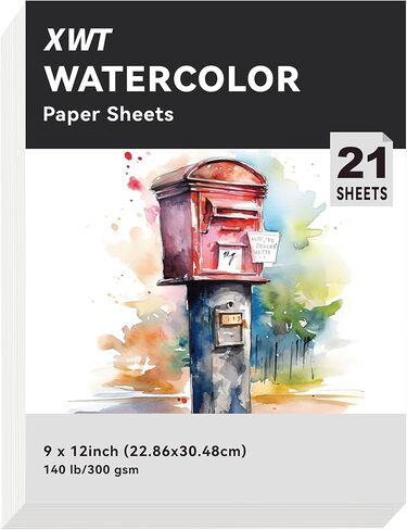 XWT Watercolor Paper Bulk 120 Sheets, 5.5x8.5in 110lb/230gsm, Cold Pressed Textured Water Color Paper, Art Supplies for Drawing, Painting, Card Making, Gift for Artists, Students, Kids on Christmas in Kuwait