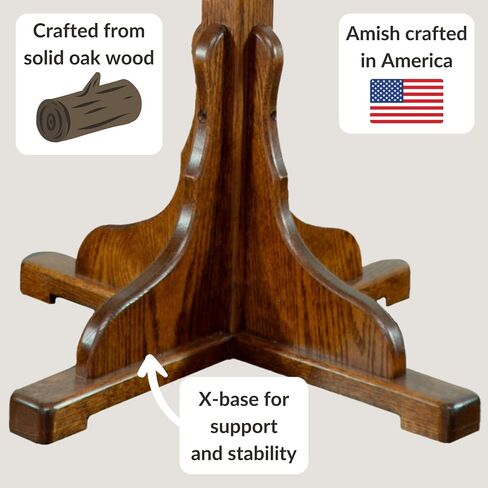 Dutchcrafters Solid Oak Wood 22 بوصة مستديرة كبيرة لحاف كبير الإمالة مع حامل ، إطار خياطة اللحف بالخياطة اليدوية - Amish Made in America (الجوز المتوسط) in Saudi Arabia
