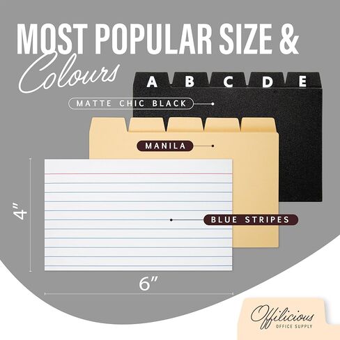 مربع حامل بطاقة الفهرس 3x5 - منظم بطاقات العمل المتميز لبطاقات الفلاش والبطاقات المطلقة والوصفات - علبة صناديق الوصفة مع فواصل وعلامات بطاقات الفهرس البلاستيكي in Kuwait