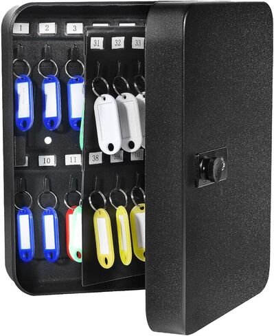 28 Key Cabinet Steel Security Lock Box with Combination Lock, Locking Key Organizer, Key Management Key Storage Lock Box with Code, Comes with Key Hooks & Tags Key Lab in Kuwait