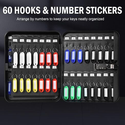 28 Key Cabinet Steel Security Lock Box with Combination Lock, Locking Key Organizer, Key Management Key Storage Lock Box with Code, Comes with Key Hooks & Tags Key Lab in Kuwait