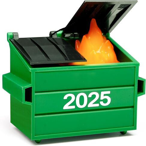 2024 Dumpster Fire Ornament LED، زخرفة Dumpster مع 3 أوضاع إضاءة، هدية حريق لهب وامضة، زينة عيد الميلاد المضحكة 2024، ديكور مكتب عيد الميلاد (حزمة 1) in Saudi Arabia