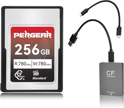 بطاقة ذاكرة Pergear 256GB CFexpress Type A، سرعة قراءة تصل إلى 780 ميجابايت/ثانية وسرعة كتابة 780 ميجابايت/ثانية لتسجيل 4K 120P، 8K 30P (سلسلة قياسية)، متوافقة مع كاميرات Sony Alpha وFX in Kuwait