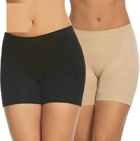 Gloria Vanderbilt Women's Seamless Slip Short, 2 Pack in Saudi Arabia