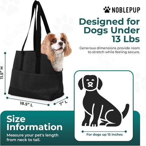 Luxury Woven Dog Purse Carrier - Cozy Faux Leather, Secure Harness Clip, Black Tote Bag for Small Dogs and Puppies in Kuwait
