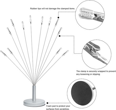 حامل شجرة الصور مع قاعدة معدنية ، 12 مقاطع مرنة ودائمة فروع الأموال حامل بطاقة الهدايا مع مقاطع ، أشجار الصور لعقد صور لاستقبال حفل تحية حفل زفاف عيد ميلاد هدية حفلة عيد ميلاد in Kuwait