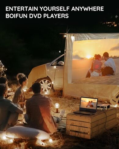 مشغل DVD محمول BOIFUN مقاس 15.7 بوصة مع شاشة عالية الدقة مقاس 14.1 بوصة، وبطارية قابلة لإعادة الشحن لمدة 5 ساعات، ودعم إدخال HDMI، ومزامنة التلفزيون، وUSB، وبطاقة SD وتنسيقات أقراص متعددة، ومكبر صوت مزدوج، أسود غير لامع غني in Saudi Arabia