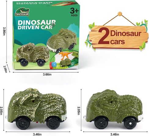 Dinosaur Track Toys for Kids - Best Birthday Gifts for 3 4 5 6 7 Year Old Boys, Flexible Race Car Track Set with Light & Sound, Create a Dino World Adventure in Saudi Arabia