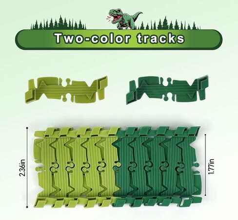 Dinosaur Track Toys for Kids - Best Birthday Gifts for 3 4 5 6 7 Year Old Boys, Flexible Race Car Track Set with Light & Sound, Create a Dino World Adventure in Saudi Arabia