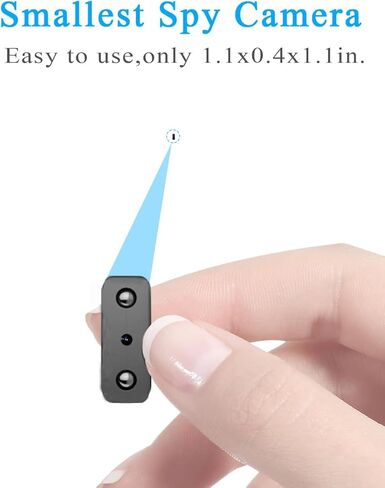 Mini WiFi Hidden Spy Camera, Smallest Cameras HD1080P for Home Security,Surveillance Small Nanny Cam with Phone App, Motion Detection and Night Vision for Indoor in Kuwait
