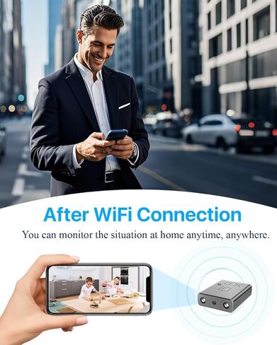 Mini WiFi Hidden Spy Camera, Smallest Cameras HD1080P for Home Security,Surveillance Small Nanny Cam with Phone App, Motion Detection and Night Vision for Indoor in Kuwait