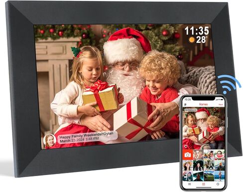 Frameo 15.6 بوصة إطار صورة رقمي WIFI ، إطار صور رقمي كبير 1920 × 1080 IPS HD شاشة تعمل باللمس ، وتخزين 32 جيجابايت شارك الصور/مقاطع الفيديو ، الطاولة والجدار ، حفل زفاف ، عيد ميلاد ، هدايا لأحبائهم in Kuwait