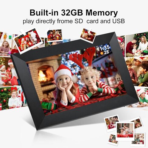 Frameo 15.6 بوصة إطار صورة رقمي WIFI ، إطار صور رقمي كبير 1920 × 1080 IPS HD شاشة تعمل باللمس ، وتخزين 32 جيجابايت شارك الصور/مقاطع الفيديو ، الطاولة والجدار ، حفل زفاف ، عيد ميلاد ، هدايا لأحبائهم in Kuwait