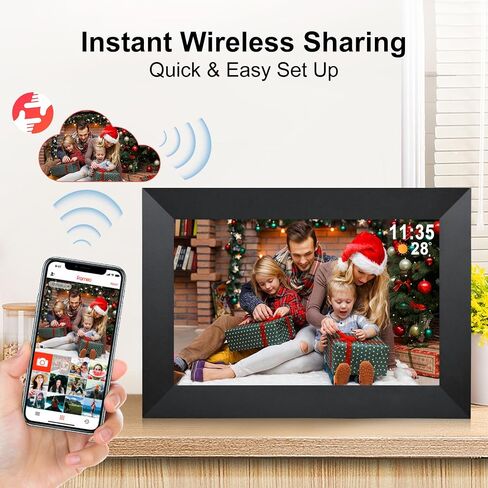 Frameo 15.6 بوصة إطار صورة رقمي WIFI ، إطار صور رقمي كبير 1920 × 1080 IPS HD شاشة تعمل باللمس ، وتخزين 32 جيجابايت شارك الصور/مقاطع الفيديو ، الطاولة والجدار ، حفل زفاف ، عيد ميلاد ، هدايا لأحبائهم in Kuwait