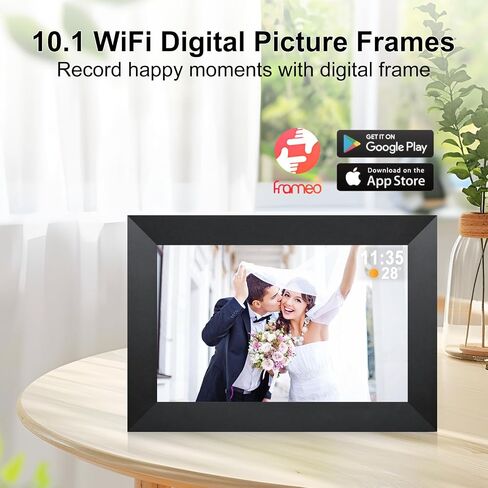 Frameo 15.6 بوصة إطار صورة رقمي WIFI ، إطار صور رقمي كبير 1920 × 1080 IPS HD شاشة تعمل باللمس ، وتخزين 32 جيجابايت شارك الصور/مقاطع الفيديو ، الطاولة والجدار ، حفل زفاف ، عيد ميلاد ، هدايا لأحبائهم in Kuwait
