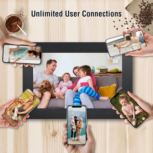 Frameo 15.6 بوصة إطار صورة رقمي WIFI ، إطار صور رقمي كبير 1920 × 1080 IPS HD شاشة تعمل باللمس ، وتخزين 32 جيجابايت شارك الصور/مقاطع الفيديو ، الطاولة والجدار ، حفل زفاف ، عيد ميلاد ، هدايا لأحبائهم in Kuwait
