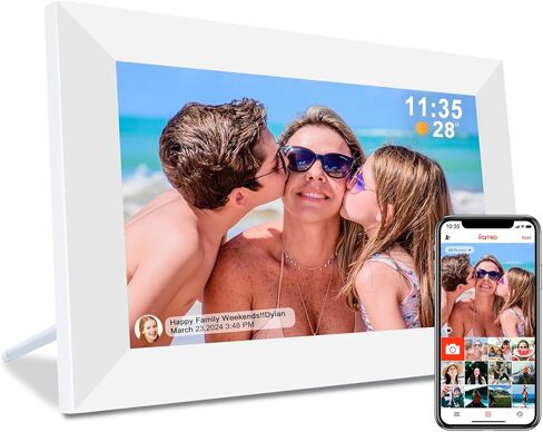 Frameo 15.6 Inch Digital Picture Frame WiFi, Large Digital Photo Frame 1920x1080 IPS HD Touchscreen, 32GB Storage Share Photos/Videos, Tabletop&Wall-Mounted, Wedding, Birthday, Gifts for Loved Ones in Kuwait