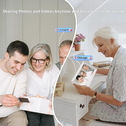 Frameo 15.6 Inch Digital Picture Frame WiFi, Large Digital Photo Frame 1920x1080 IPS HD Touchscreen, 32GB Storage Share Photos/Videos, Tabletop&Wall-Mounted, Wedding, Birthday, Gifts for Loved Ones in Kuwait