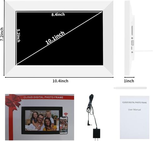 Frameo 15.6 Inch Digital Picture Frame WiFi, Large Digital Photo Frame 1920x1080 IPS HD Touchscreen, 32GB Storage Share Photos/Videos, Tabletop&Wall-Mounted, Wedding, Birthday, Gifts for Loved Ones in Kuwait