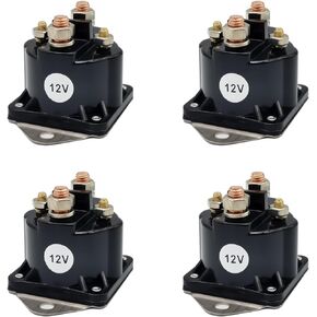 AUTO OCCASION Warn Winch Solenoid Relay 12V 4Pack Replacement for XD, XCi, 9.5ti 12V WARN72631, 28396, 440262, 546-033, WS487, 15400, SAZ4201GL