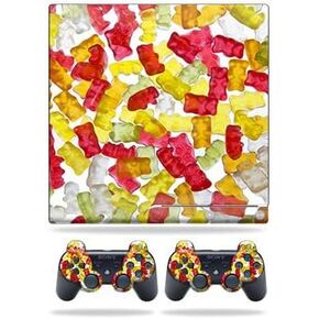 Skin Compatible with Sony Playstation 3 PS3 Slim + 2 Controllers – Gummy Bears | MightySkins Protective, Durable, and Unique Vinyl wrap Cover | Easy to Apply, Remove | Made in The USA