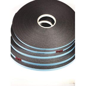 شريط زجاج النوافذ المطلي المزدوج، DC-PEF12P عرض 1/8 بوصة × سمك 3/8 بوصة × 75 بوصة أسود