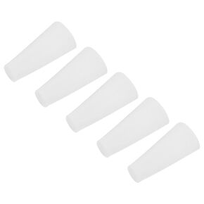 MECCANIXITY Silicone Rubber Tapered Plug 7mm to 12mm Solid White for Powder Coating, Painting, Anodizing, Plating, Sandblasting, Laboratory Use 5 Pieces