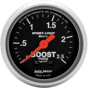 Auto Meter 3303-M Sport-Comp Mechanical Boost/Vacuum Gauge