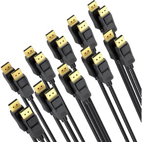 DisplayPort Cable 6FT 5-Pack, 4K Display Port to Display Port Cable | 4K@60Hz, 2K 1440P@144Hz/165Hz DP to DP Cord Gold Plated, 3D, HDR for Gaming Monitor, Computer, Laptop, PC, AMD, NVIDIA in Saudi Arabia