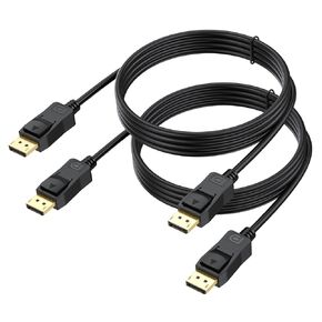 UVOOI DisplayPort to DisplayPort Cable 6 Feet 10-Pack, 4K Display Port Cable (Gold Plated DP to DP Cable 6FT) 1440p@144Hz/165Hz, 4K@60Hz for Monitor, Computer, Laptop, PC