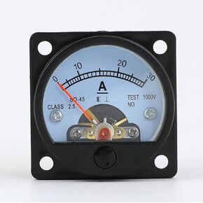 Analog Dial Panel Meter Voltmeter Gauge SO-45 DC 0-30V Round Black