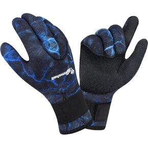 Summshall Neoprene Gloves, 3mm Wetsuit Gloves for Men Women, Thermal Keep Warm Diving Gloves Anti Slip Surfing Gloves for Spearfishing Swimming Rafting Kayaking Paddling