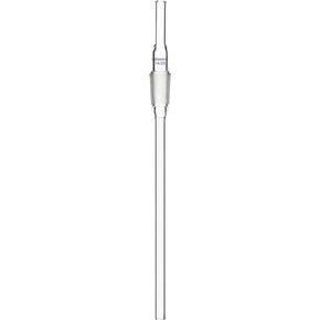 Labasics Glass Extended Adapter, Air Flow Tube Borosilicate Glass 24/40 Inlet Adapter with Extended Drip Tube 8 mm Diameter and 15 mm Lower Length