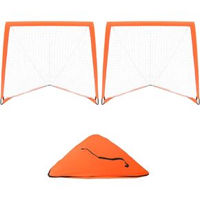 Trademark Innovations 4' x 4' Backyard Lacrosse Goal Net with 2 Lacrosse Balls and Carry Bag - Set of 2