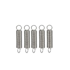 uxcell Extended Tension Spring Wire Diameter 0.031" , OD 0.31" , Free Length 2.36" Stainless Steel Small Dual Hook Tension Spring for Machinery Construction Industrial 5pcs
