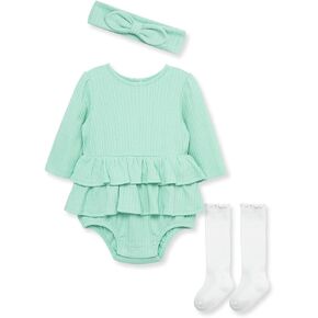 Little Me Simply Clothes for Baby Girls' 100% Organic Cotton Pointelle Rib Tunic and Bubble Sets, 3-12 Months