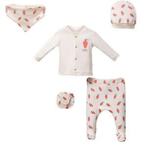 MYWELOVE Baby Clothes Layette Gift Set | 5-Piece, Cozy Newborn Essentials 0-3 Months Baby Girl Clothes & Baby Boy Clothes