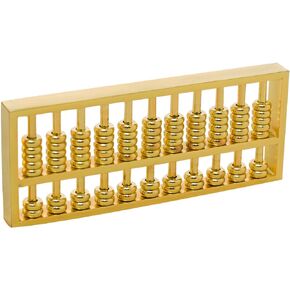 Brass Statu BRABUD Mini Copper Abacus Decoration Chinese Calculator Math Calculating Tool for Kids Adult Collection WQ018