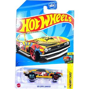 Hot Wheels - COPO Camaro - '68 - Yellow - HW Art Cars 5/10-2023 - Mint/NrMint - Ships Bubble Wrapped in a Correct Size Box