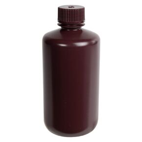 United Scientific™ 33427 | Laboratory Grade HDPE Narrow Mouth Amber Reagent Bottle | Designed for Laboratories, Classrooms, or Storage at Home | 250mL (8oz) Capacity | Pack of 12