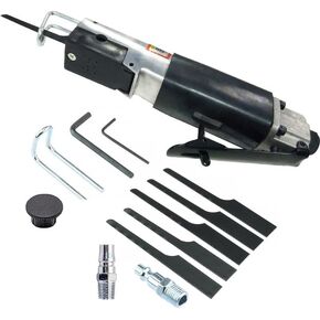 Air Reciprocating Saw Kit, Pneumatic Metal Cutting Saw Tools with 6pcs 24T 32T Blades, Handheld Power Metal Saw, Heavy Duty Aluminum Alloy Saber Saw