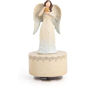 YT3 Studio Angel Music Box, Sculpted Hand-Painted Musical Figure Gifts Butterfly Music Box Guardian Angel Figurine for Daughter Women Birthday Anniversary, Play You are My Sunshine
