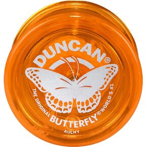Duncan Toys Butterfly Yo-Yo, Beginner Yo-Yo with String, Steel Axle and Plastic Body, Orange