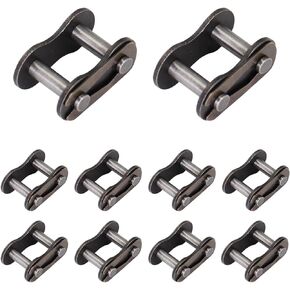 fasebeek Pack-8 Vehicles Chain, Carbon Steel Master Chain Links, Automotive Connector Part Replacements, Durable Repair Tool Kit, Universal for Most Bikes, Motorcycles (Black #40)