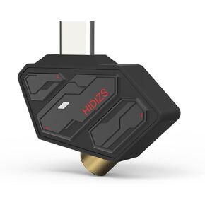 Hidizs SD2 DAC Dongle AMP، محول من النوع C إلى مقبس سماعة رأس أنثى 3.5 مم، يدعم PCM/DSD، ميكروفون عالي الدقة، مع كابل محول من النوع C إلى USB-A، أسود